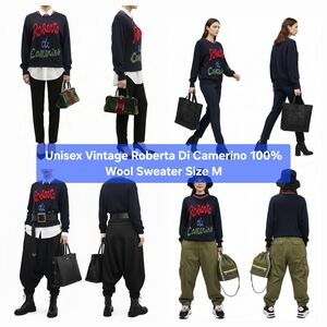 Unisex Vintage Roberta Di Camerino 100% Wool Sweater Size M